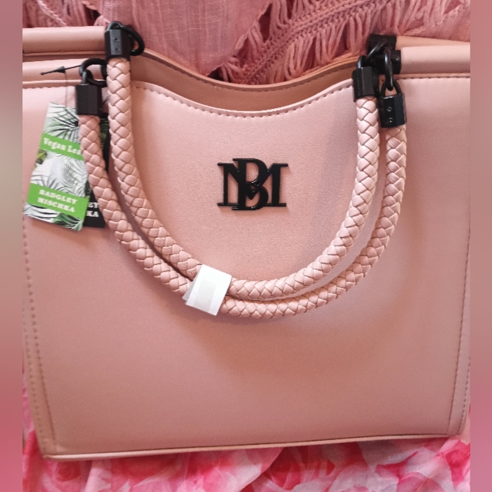 Badgley Mischka Pink Tote Bag with Sophisticated Minimalism